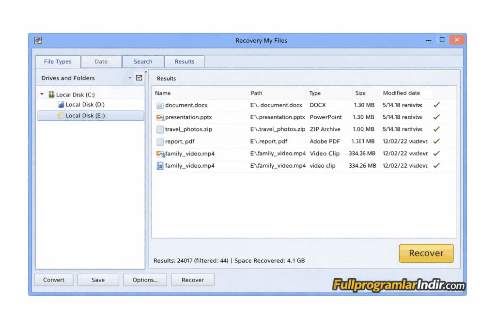 Recovery MyFiles Professional