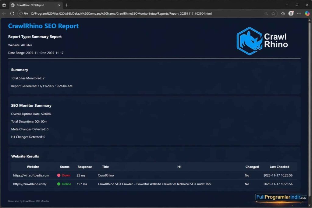 CrawlRhino SEO Crawler PRO